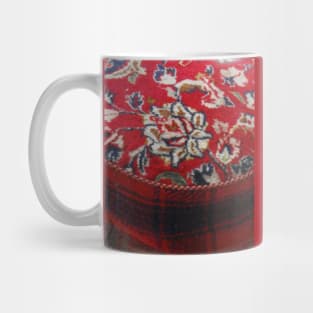 red flower pattern, floral designs, minimal art, abstract art, floral pattern, antique rug photo , For custom orders please DM me. Mug